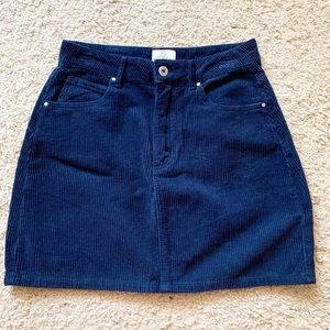 Cotton On Women’s Cordoroy Skirt Navy Blue